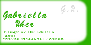 gabriella uher business card